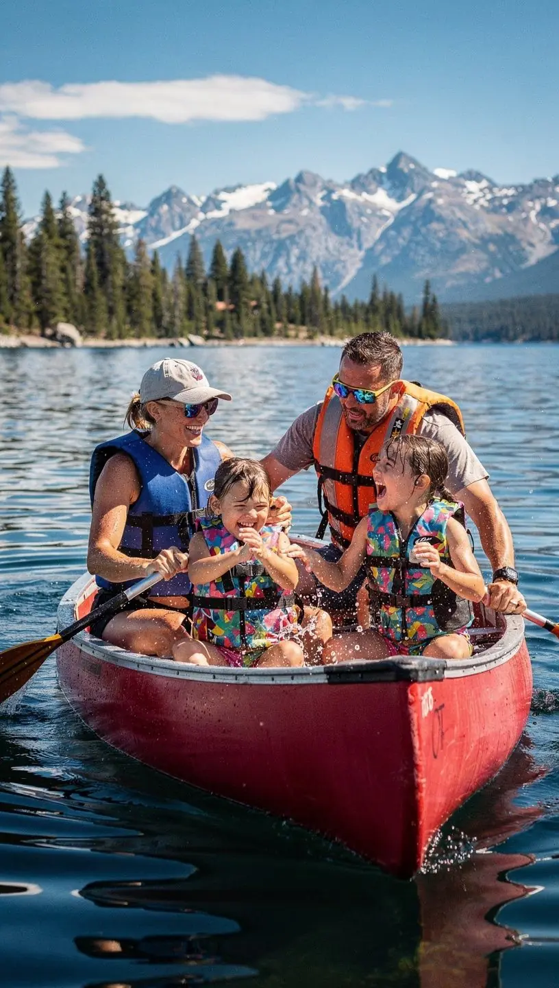 Счастливая семья, отдыхающая на пляже, строящая песочницу и играющая с детьми.