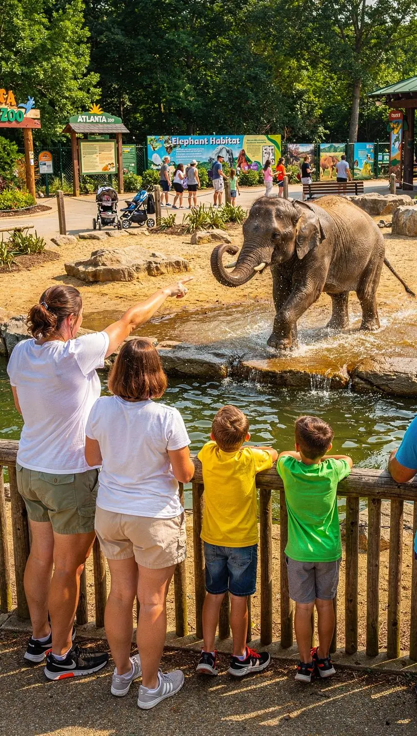 Семейная прогулка по национальному парку с детьми, наслаждающимися природой и активными играми.