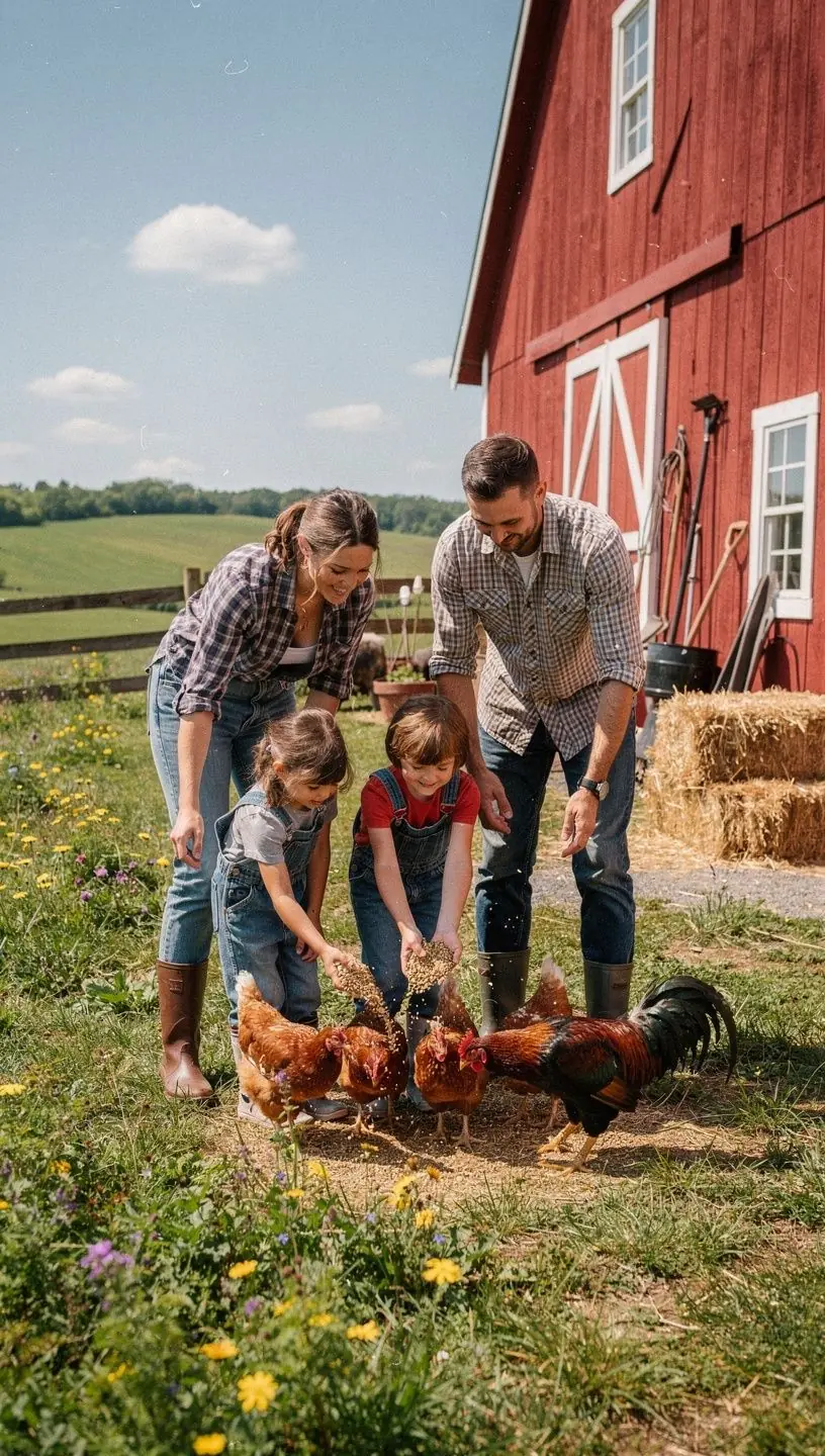 Семейное путешествие в национальном парке, дети играют на фоне красивых пейзажей.